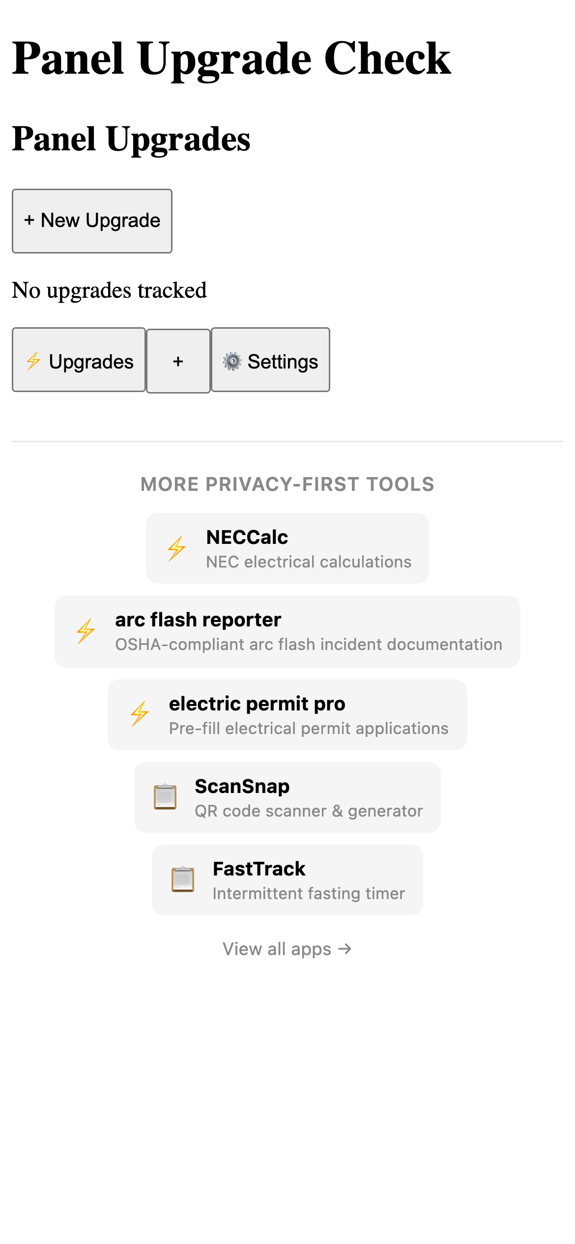 panel upgrade check Pro feature detail